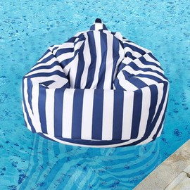 Floating Bean Bag for Pool Outdoor Bean Bag Pouf Cover Without Filler Waterproof Puff Salon Beach Garden Beanbag Chair Corner Seat Puf Sac(Dark Green,D100cm-cover-adults)