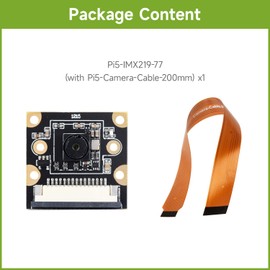 Waveshare IMX219 Camera Module, Compatible with Raspberry Pi 5, 8MP, MIPI-CSI Interface, 79.3°FOV, Comes with Pi5 CSI Flexible Cable 200 mm, 3280 x 2464 Resolution