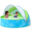 Hikiddy Foldable Kiddie Pool with Canopy: 47in Baby Pool and