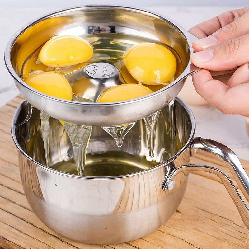 Hopbucan Egg Separators Egg Yolk Separato Stainless Steel Egg Separator