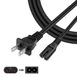 AC Power Cord Compatible for Epson Ecotank ET-2720 ET-2750 ET-2650 ET-m1120 ET-m1170 ET-3760 ET-3750 ET-2760, XP-300 XP-310 XP-400 XP-410 XP-600, 2 Prong Printer Power Cord 6Ft [UL Listed]