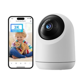 SwitchBot Security Camera for Home 5MP - Pan/Tilt Cam 3K Super HD, 2.4GHz WiFi for Baby Monitor/Animal Camera, 360° Motion Tracking, Human/Animal AI, Private Mode, Colour Night View, Alexa