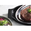 New Star Foodservice 26733 Oval Stainless Steel Sizzling Platter with