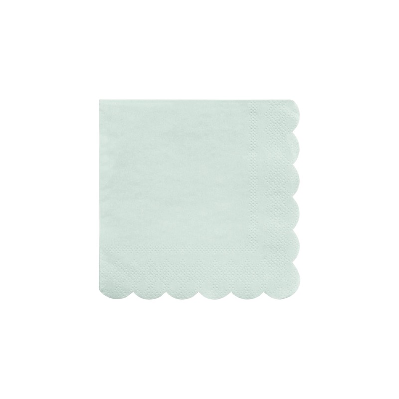 Meri Meri Disposable Paper Napkins (Pack of 20), Scalloped Edge,
