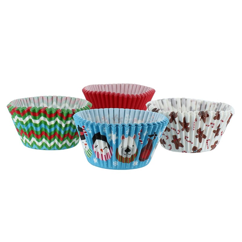 Baked with Love 0638482 Christmas Friends, Cupcake Cases, Baking Cups-Pack