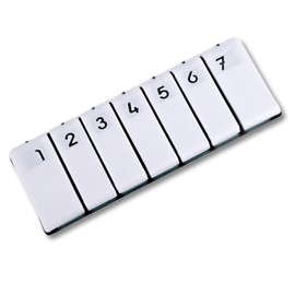 MEDIPILL - Pill Box Weekly Calendar French | Pill Box 7 Days - 7 Compartments | Compact and Durable | BPA-Free | One Piece | MED-S7C (Green)