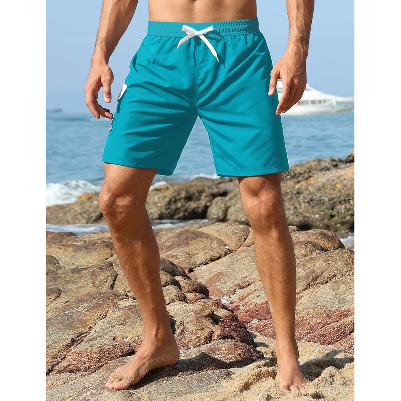 Nonwe Men's Swim Shorts with Boxer Brief Liner 2 in