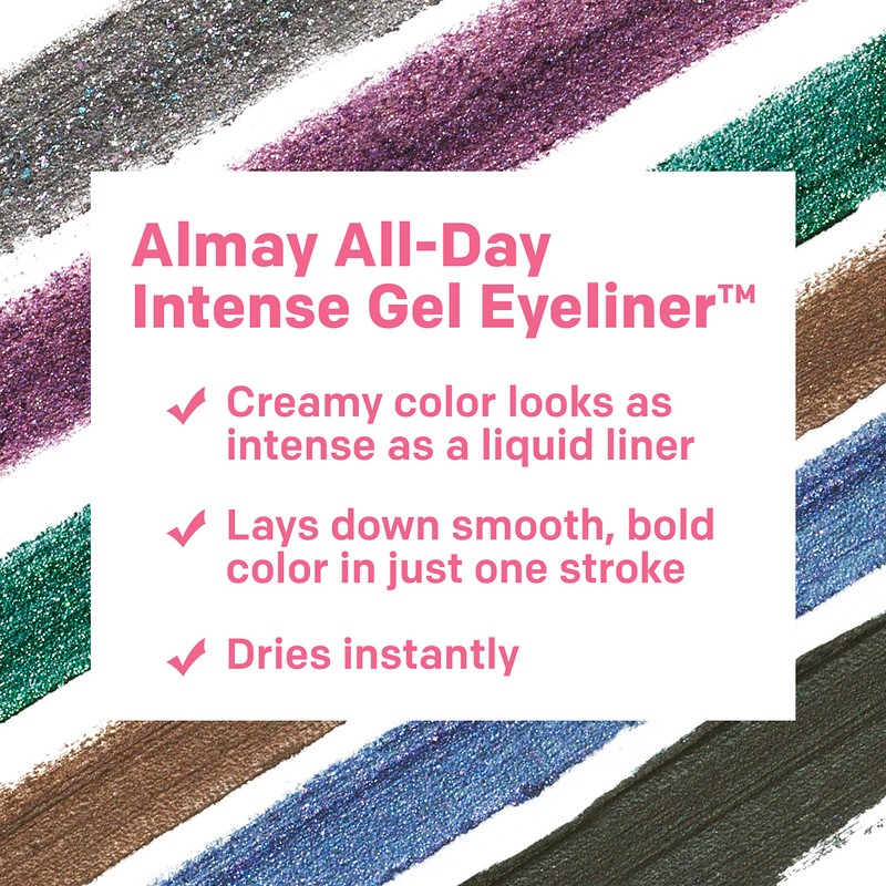 Almay Gel Eyeliner, Waterproof, Fade-Proof Eye Makeup, Easy-to-Sharpen Liner Pencil,