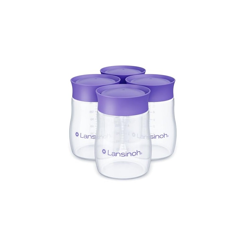 Lansinoh Botellas de extracción de leche materna, 4 unidades