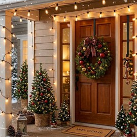 HappyFiller 15‑25" Wreath Hanger for Front Door, Over the Door Wreath Hook