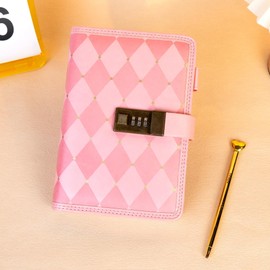 CAGIE Diary with Lock for Girls Women Pink Vintage Journal with Lock Refillable Leather Locked Diary 224 Pages Secret B6 Lockable Journals with Gift Box for Teen Girls 8.0 x 5.5 Inch