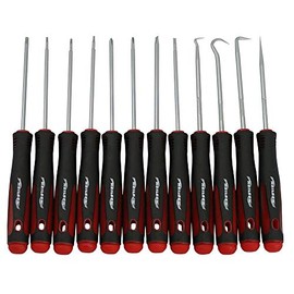Neilsen CT1547 12-Piece Precision Screwdriver Set with Picks and Hooks, Phillips, Star, and Slotted Drivers, Ideal for Electronics and Delicate Tasks