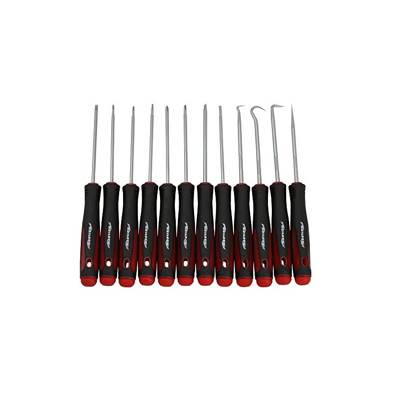 Neilsen CT1547 12-Piece Precision Screwdriver Set with Picks and Hooks,
