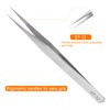sourcing map 2pcs ST-12 Precision Tweezers 135mm Pointed Anti-Corrosion Stainless