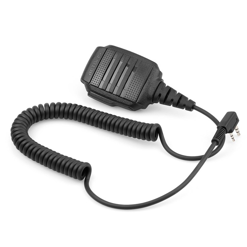 Retevis Walkie Talkie Speaker Mic,IP54 Waterproof 2 Pin Shoulder Speaker