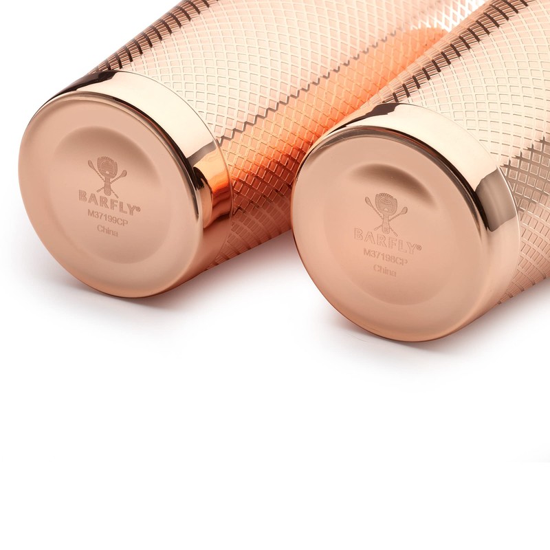 Barfly 18 oz. Diamond Lattice Shaker, Copper Plated