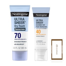 Sun Care Set: Neutrogeena Ultra Sheer SPF 70 & 40 + LUXPAKS Wipe