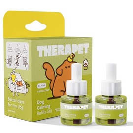 TherapetMD Dog Calming Diffuser Refill Kit (2-Pack, 60-Day Supply) Dog Pheromone Refills for Stress, Separation, Pee Accidents, Barking, & Destructive Behaviors. Use with TheraPet MD Diffuser Only