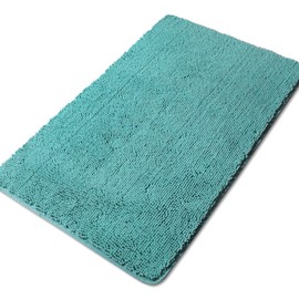 Yeaban Bathroom Runner Rug 30 x 50 Inch – Thick Chenille Long Bath Mat | Absorbent and Washable Extra Large Bath Rug Non-Slip, Soft Runner Rug for Bathroom, Shower, Sink - (Teal)