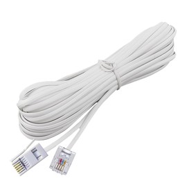 Dcszgzw BT Phone to RJ11 Cable 6P2C,Internet Cable for BT,Internet,Broadband,Modem,Router and Landline Telephone,British UK BT Socket Wire White (XRS1-MYX-5M-4X)