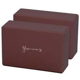 Yogaworks YW-E321-C008 Yoga Block A, Set of 2, Burgundy EVA