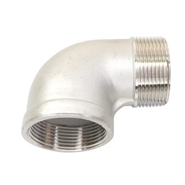 LOZOME 1-1/4" NPT Female x 1-1/4" NPT Male 90 Degree Street Elbow Stainless Steel 304 Threaded Cast Pipe Fitting（Pack of 2）