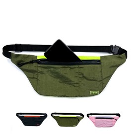 TOCA Stylish EMF Protection Bum Bag for Men and Women with Adjustable Strap, Waist Bag, Belt Bag, Travel Purse, Money Belt, RFID Blocker Card, Green