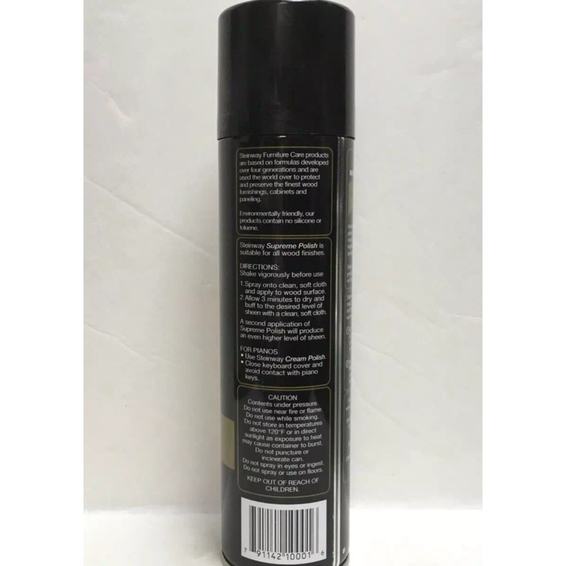 Steinway Furniture Care SUPREME POLISH 12 oz Preserves Antiques Pianos