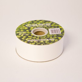 FLORIST RIBBON ROLL REEL 100 YARDS 2'' WIDE 91M POLY RIBBON 50MM WEDDING FLORAL (White)