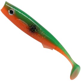 Seika Pro Rubber Fish Fortuna Shad 10 cm – 5 Rubber Baits, Colour: Green Tomato