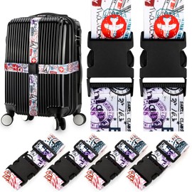 4 Pack Luggage Straps for Suitcases Adjustable Luggage Belt Suitcase Strap Travel Bag Accessories