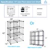 Allgonicer Wire Grid Storage Shelf, Interlocked 14" Cubes, Sturdy &