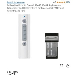 LazoHome Ceiling Fan Remote Control SR400 SR401 Replacement Transmitter and Receiver RCFP