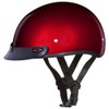 Daytona HELMETS Motorcycle Half Helmet Skull Cap- Black Cherry 100%