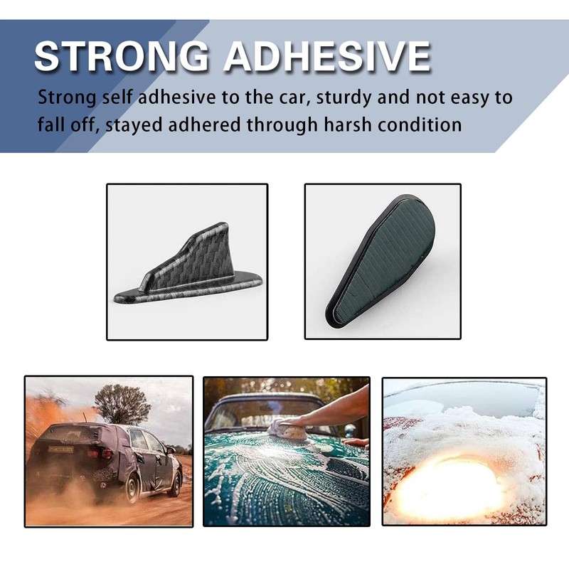 Flygun 10 PCS Car Shark Fin Tail Simulation Antenna, ABS