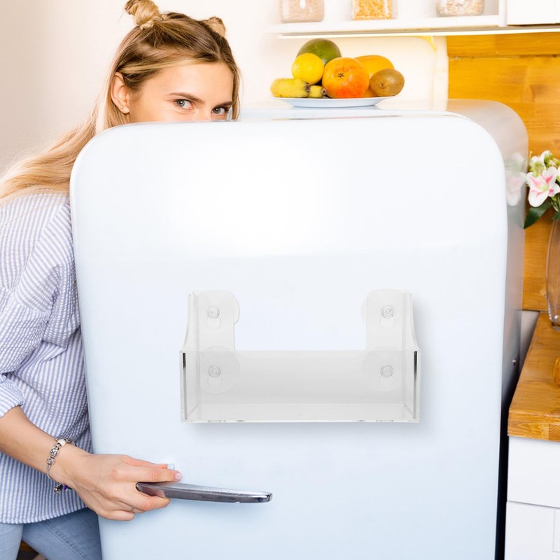 HOLIDYOYO Suction Cup Refrigerator Rack Acrylic Shelf for Kitchen Organizer