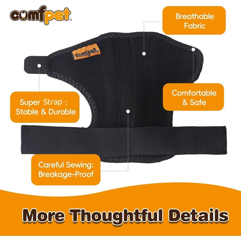 COMFPET Large Dog Hock Brace (40-90 lbs), Heavy-Duty Hind Leg