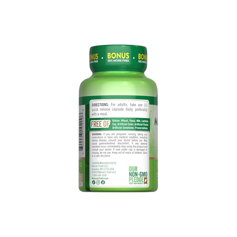 Natures Truth Óxido de magnesio 500 mg (paquete de 2)