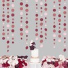 46Ft Burgundy Dusty Pink Circle Dots Garland Party Decorations Maroon