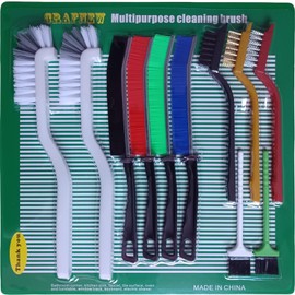 11Pcs Crevice Cleaning Brush Set, Hard Bristle Gap Cleaner Brushes,Ideal for deep Cleaning Gaps, Kitchens, Sinks, bathrooms, Tight Spaces, Corners, Bottles, Cups, teapots