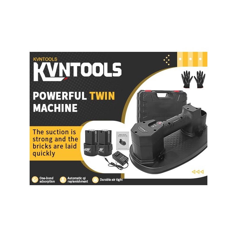 KVNTOOLS Electric Vacuum Suction Cup Elevator, with a Maximum Load