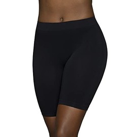 Vanity Fair Women's Shapewear for Tummy Control: Tops, Bottoms, Body Suits, Light Smoothing-Anti Chafing-Midnight Black, X-Large