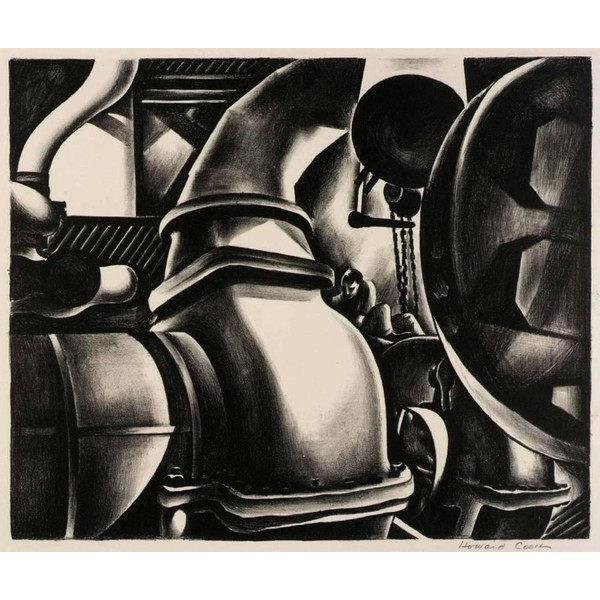 Engine Room : Howard Norton Cook : 1930 :  Archival Quality Art Print to Frame