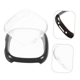 jojofuny 2pcs TPU Watch Case Cover for Full-Coverage Smartwatch Protector Easy Installation Scratch Collision Resistant Lightweight Design Transparent