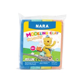NARA Modeling Clay (Pastel)- 1lbs, 4 Colors, 4 Block, 454g,Non-Toxic, Safe for Children, Educational Clay for Kids,Soft Molding Clay, Use for Education,Stop Motion and Creative.