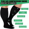 3 Pairs Plus Size Compression Socks for Women and Men