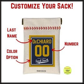 Seed Sack The Original The Custom' for Any Player and Any Fan! (Navy/Gold)