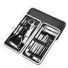 hjm 손톱깎이세트 휴대용 미용도구 에디션 발톱깎이 세트 올인원 19종 네일도구 Portable Nail Clipper Set Beauty Tools Edition All-in-One 19-Piece Nail Tool Set [Black]