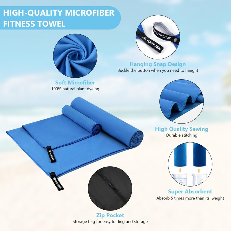 flintronic Microfibre Towel 180 x 90 cm
