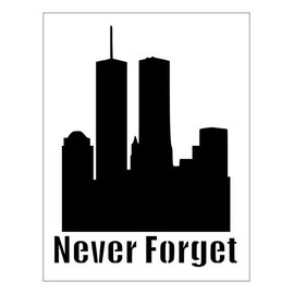 TWIN TOWERS Never Forget 9/11 New York City NYC 8.5" x 11" Stencil Sheet NEW S502
